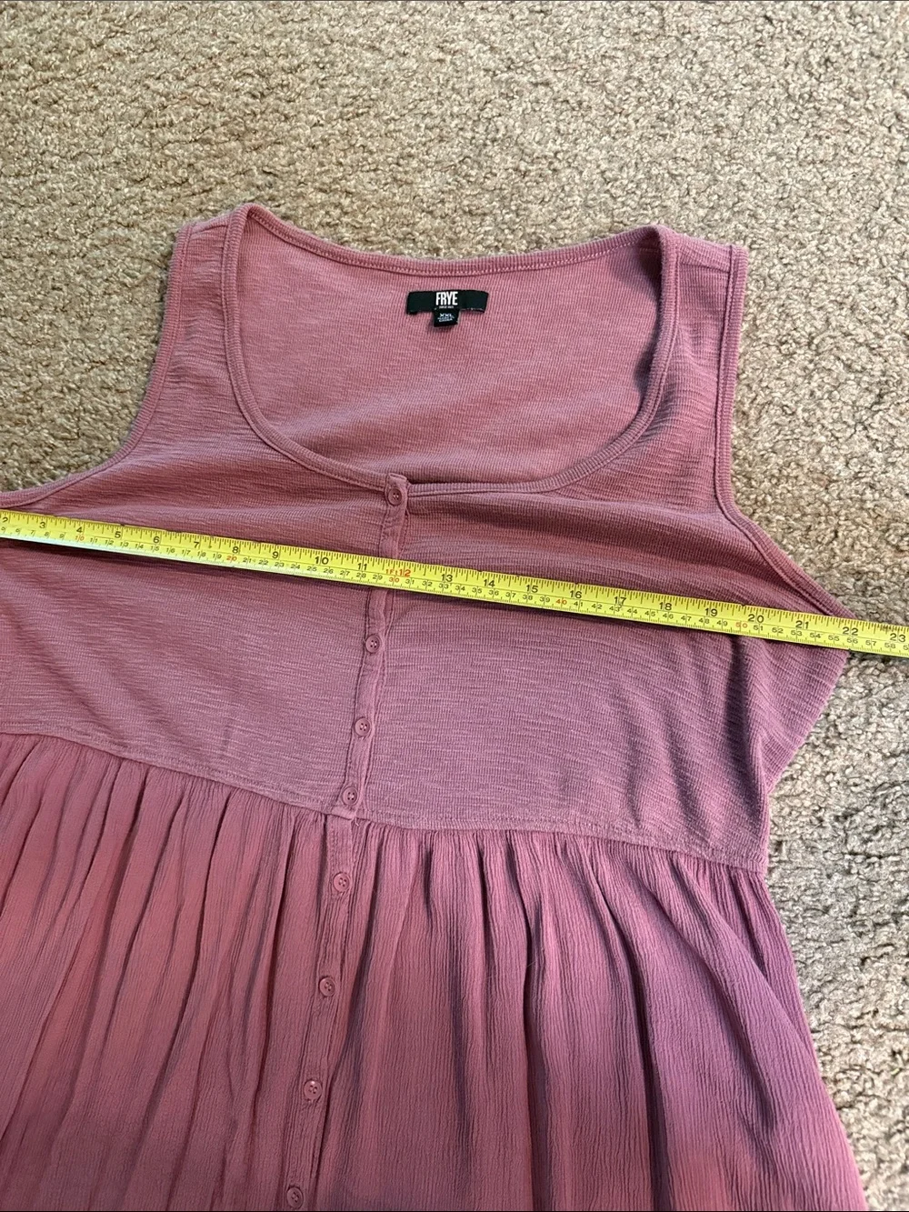 Frye Mauve Button-Front Sleeveless Midi Dress - Picture 4 of 8